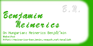 benjamin meinerics business card